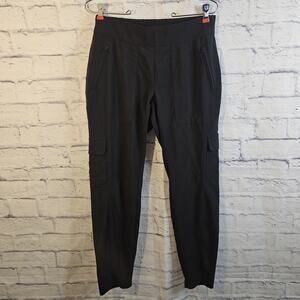Athleta Pants Womens Sz 6 Chelsea Cargo Black Lightweight Pull On